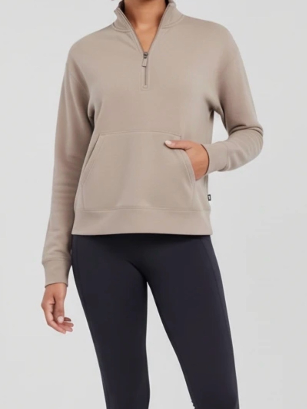 Skechers Go Walk Taupe Half-Zip Pullover